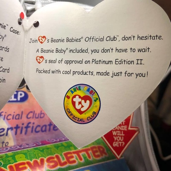 Vintage-1999-Rare-RETIRED-TY-CLUBBY-II -Beanie-Baby-PLATINUM Membership Edition - Picture 5 of 13